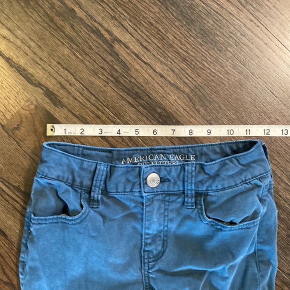 American Eagle Jeggings Blue 0 Long EUC - Picture 2 of 9